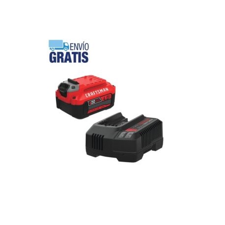 Batería de iones de litio V20* 4.0Ah y cargador Craftsman CMCB204-CK