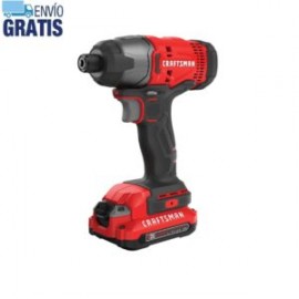 Kit de destornillador de impacto inalámbrico V20* de 1/4 pulg. (1 batería) Craftsman CMCF800C1