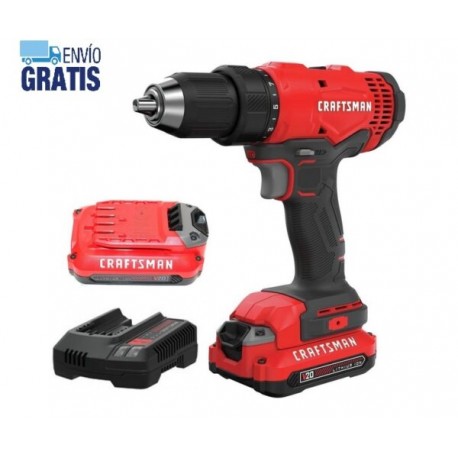 Juego Taladro/Atornillador Inalámbrico De 1/2 1.3 Amperes Craftsman CMCD701C2
