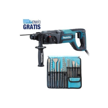 Martillo SDS Plus 780W + Brocas y Cinceles 17 piezas